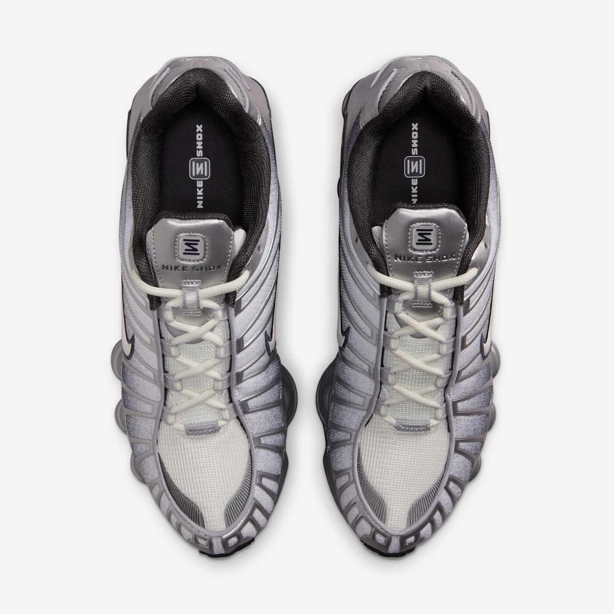 Nike Shox TL prata — vista superior (foto de exemplo)